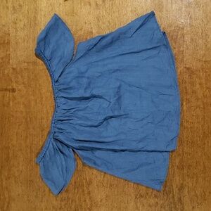 Madewell 100% Cotton Crop Flutter Sleeve Top Small